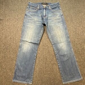 Calvin Klein Jean Straight Leg Size 8 Womens Blue Denim Medium Wash Omega Stitch